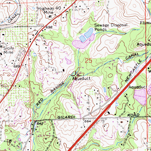 Topographic Map of Red Ravine Canal, CA