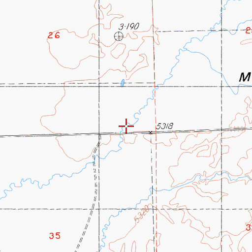 Topographic Map of Red Rock Creek, CA
