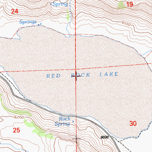 Topographic Map of Red Rock Lake, CA