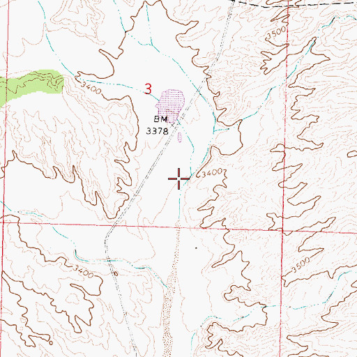 Topographic Map of Peacock Wash, AZ