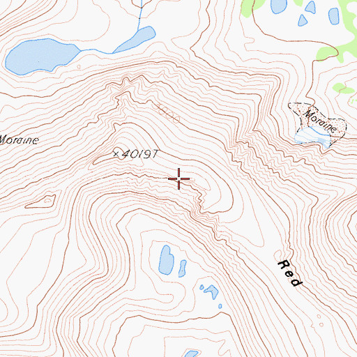 Topographic Map of Red Spur, CA