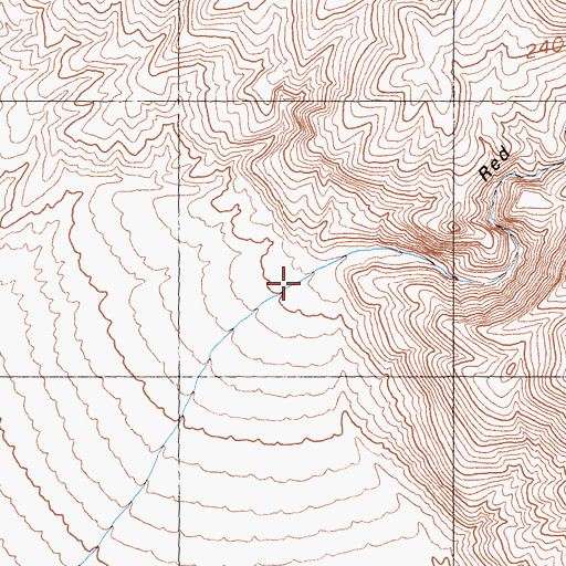 Topographic Map of Red Wall Canyon, CA