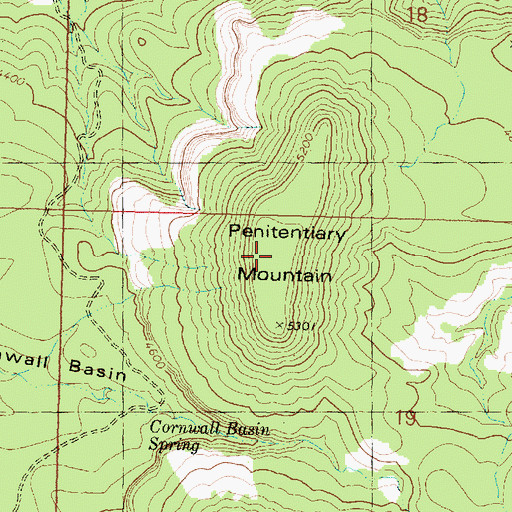 Topographic Map of Penitentiary Mountain, AZ