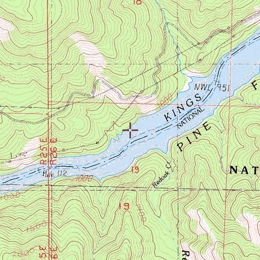 Topographic Map of Redoak Creek, CA