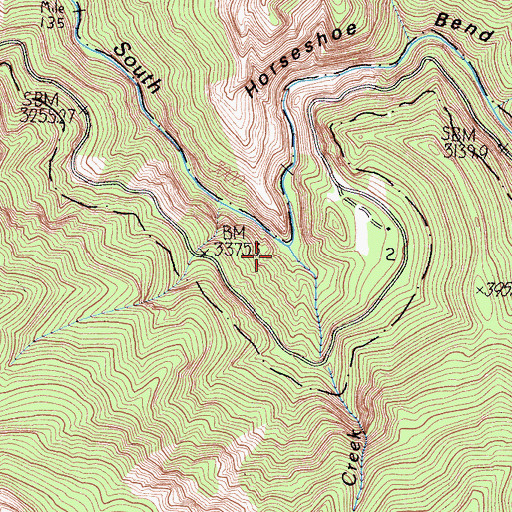 Topographic Map of Redwood Creek, CA