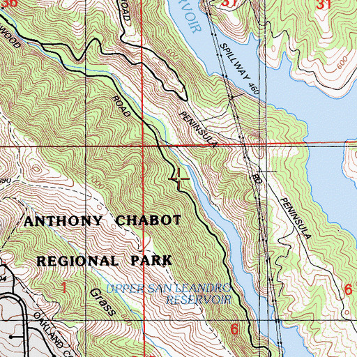 Topographic Map of Redwood Creek, CA