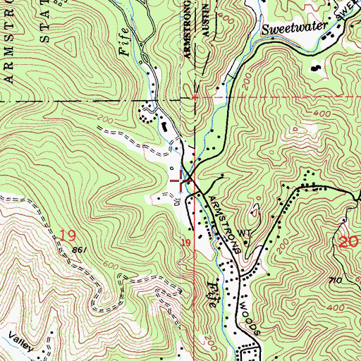 Topographic Map of Redwood Creek, CA