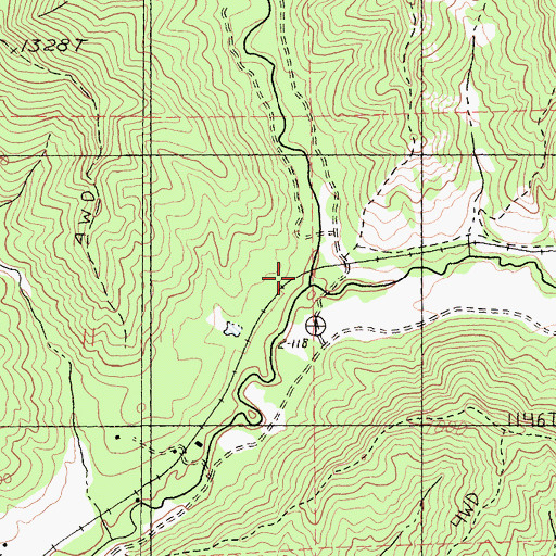 Topographic Map of Redwood Creek, CA