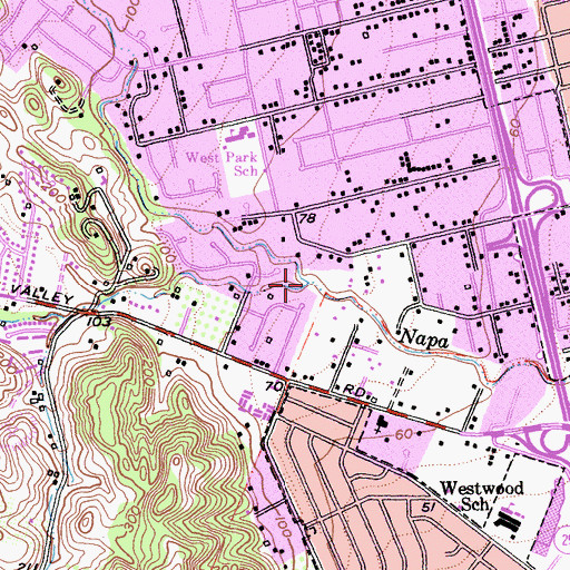 Topographic Map of Redwood Creek, CA