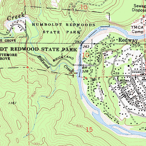 Topographic Map of Redwood Creek, CA