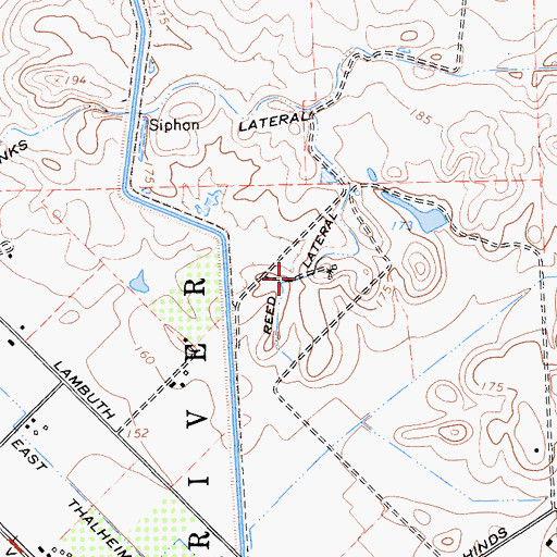 Topographic Map of Reed Lateral, CA