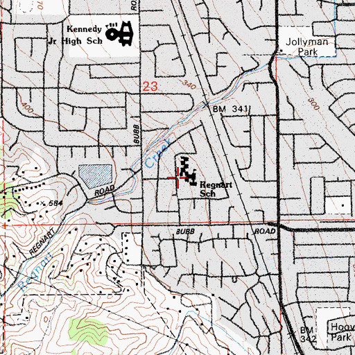 Topographic Map of William Regnart Elementary School, CA