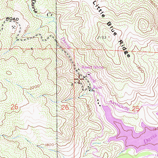 Topographic Map of Reed Mine, CA