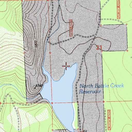 Topographic Map of Reservoir Public Camp, CA