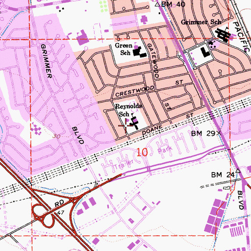 Topographic Map of Day Star School, CA