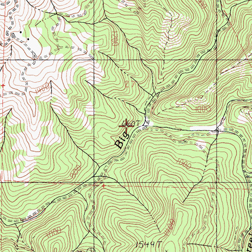 Topographic Map of Rice Creek, CA