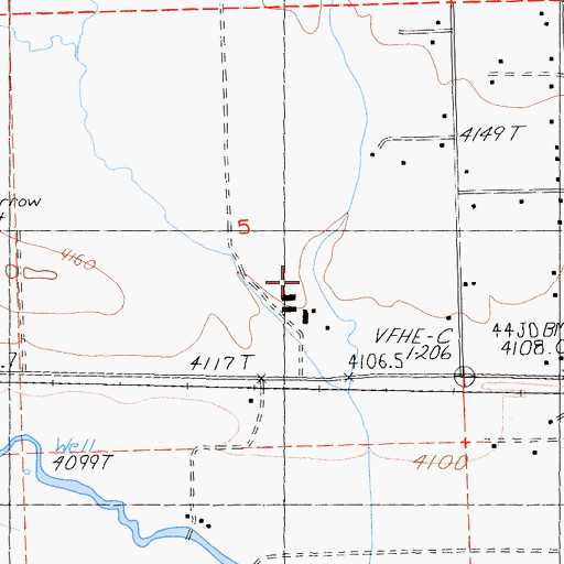 Topographic Map of Rices Canyon, CA