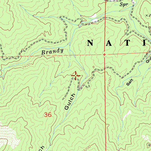 Topographic Map of Rich Gulch, CA