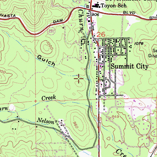 Topographic Map of Rich Gulch, CA