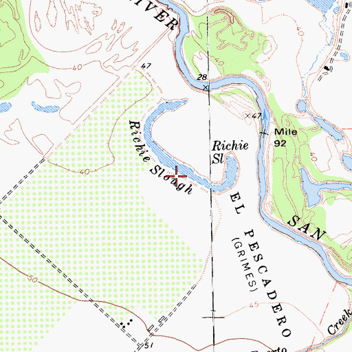 Topographic Map of Richie Slough, CA