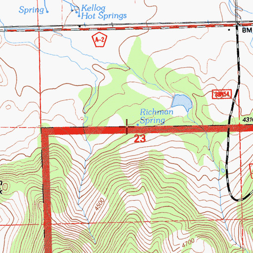Topographic Map of Richman Spring, CA