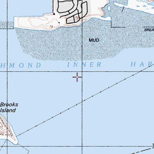 Topographic Map of Richmond Inner Harbor, CA