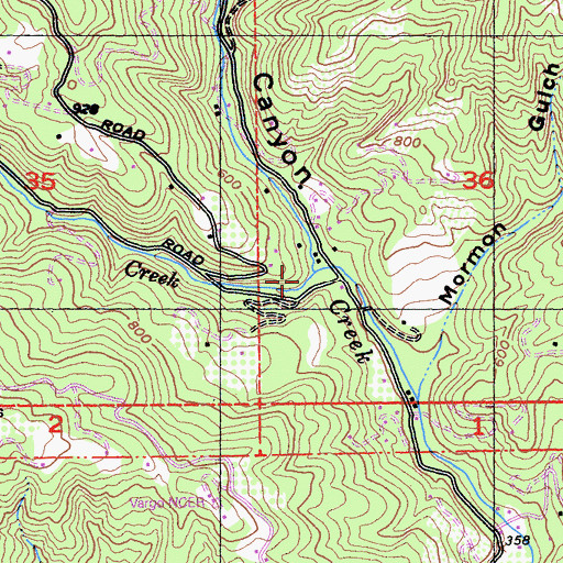 Topographic Map of Rider Creek, CA