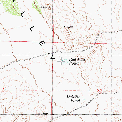 Topographic Map of Red Flat Pond, AZ