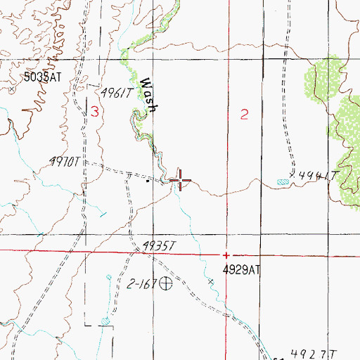 Topographic Map of Buttons Ranch, AZ