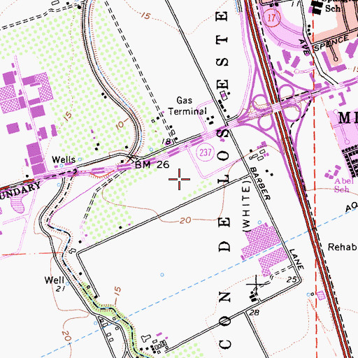 Topographic Map of Rincon De Los Esteros, CA