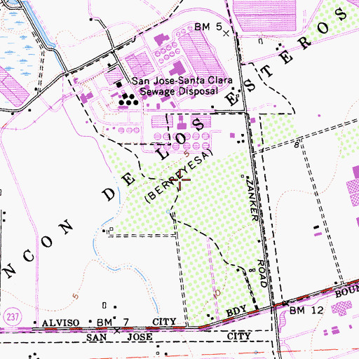 Topographic Map of Rincon De Los Esteros, CA