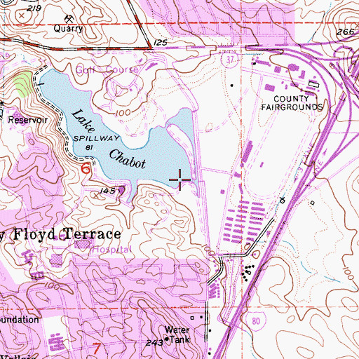 Topographic Map of Rindler Creek, CA