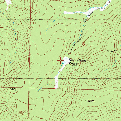 Topographic Map of Red Rock Tank, AZ
