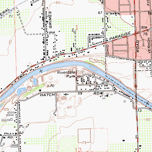 Topographic Map of Riverdale Park, CA