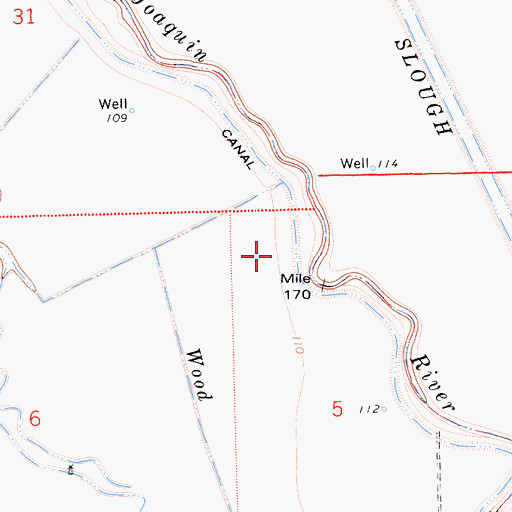 Topographic Map of Riverside Canal, CA