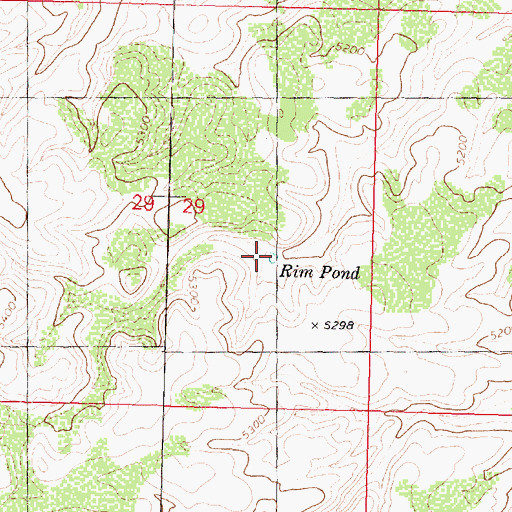 Topographic Map of Rim Pond, AZ