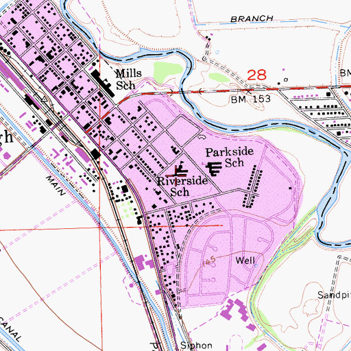 Topographic Map of Firebaugh Junior High School, CA