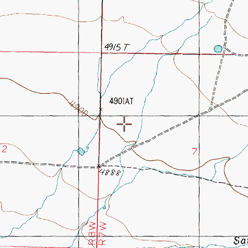 Topographic Map of Road Pond, AZ
