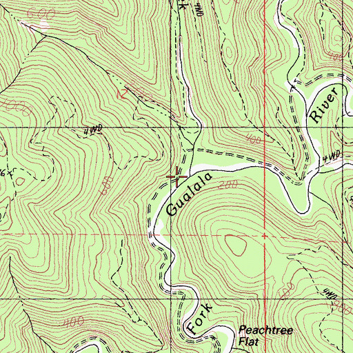 Topographic Map of Robinson Creek, CA