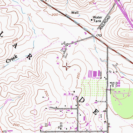 Topographic Map of Roblar De La Miseria, CA