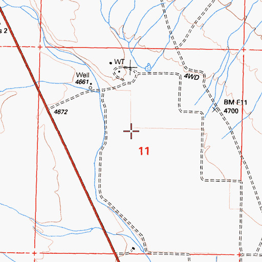 Topographic Map of Rock Creek, CA