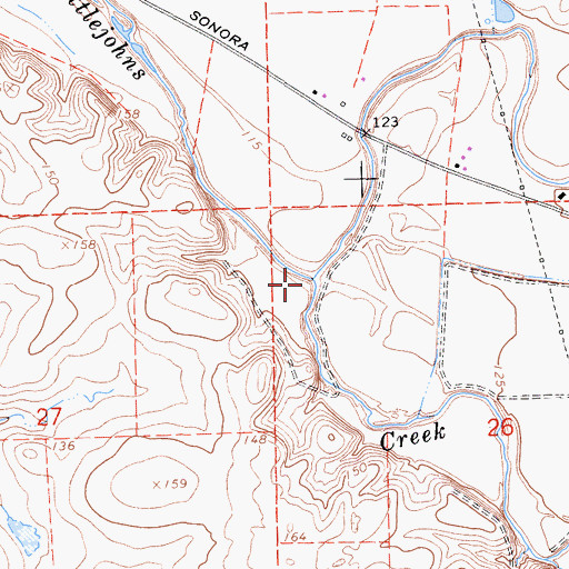 Topographic Map of Rock Creek, CA