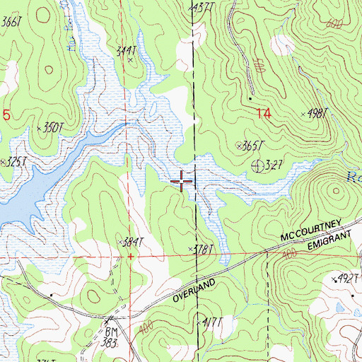 Topographic Map of Rock Creek, CA