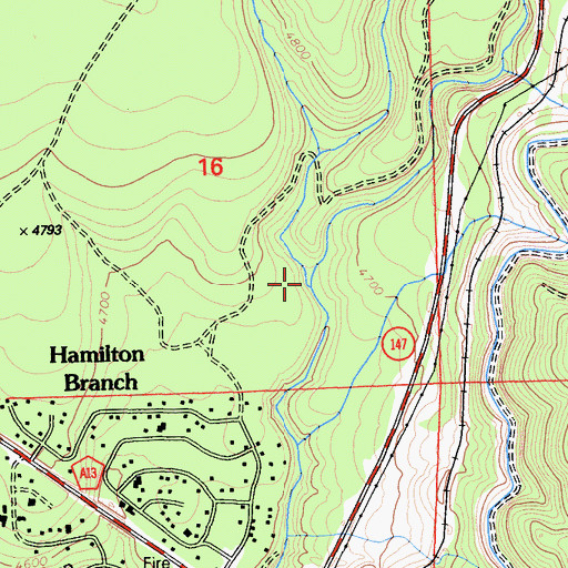 Topographic Map of Rock Creek, CA