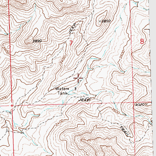Topographic Map of Rock Creek Spring, AZ