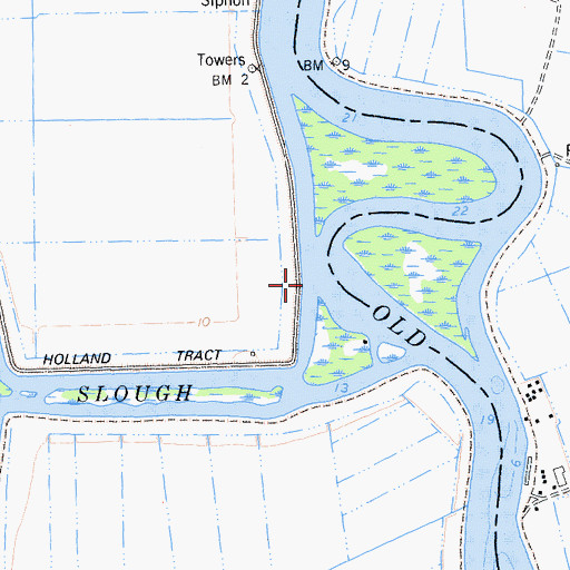 Topographic Map of Rock Slough, CA