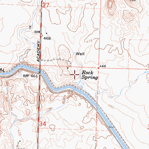 Topographic Map of Rock Spring, CA