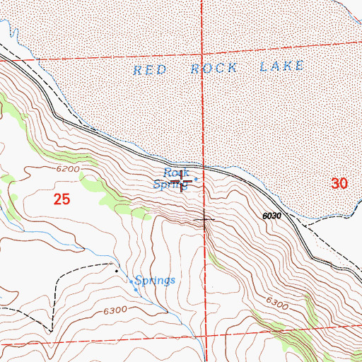 Topographic Map of Rock Spring, CA