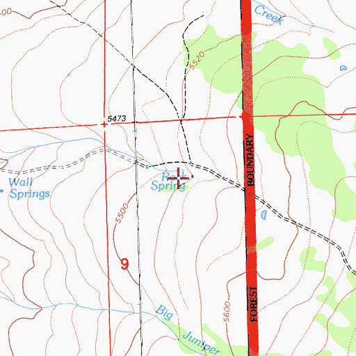 Topographic Map of Rock Spring, CA