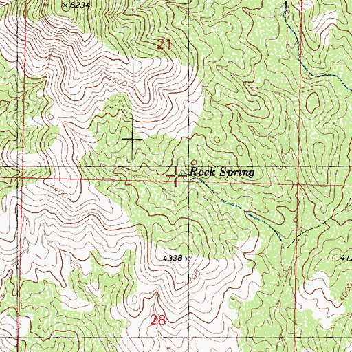 Topographic Map of Rock Spring, AZ